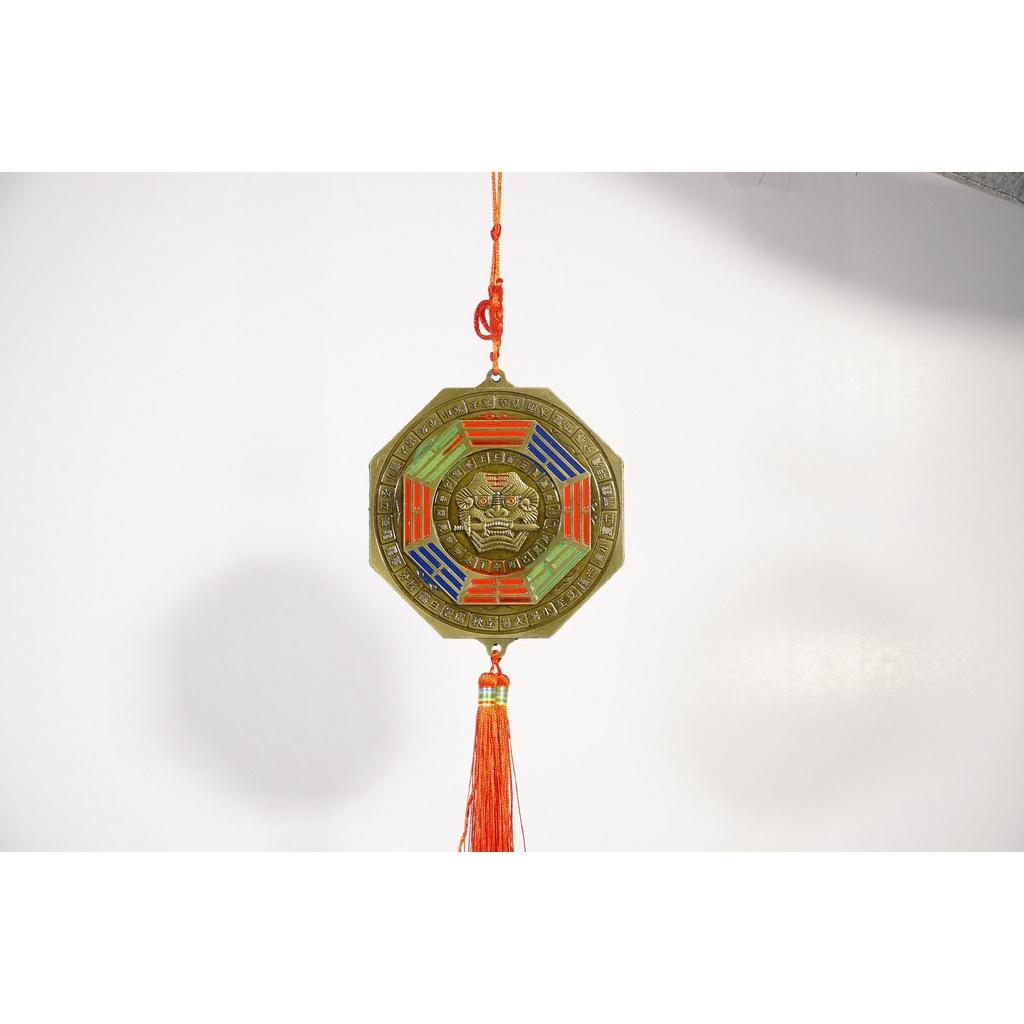 Dây treo Gương Bát Quái phong thủy Hổ Phù gương phẳng 12 con giáp trấn trạch - Nhiều cỡ