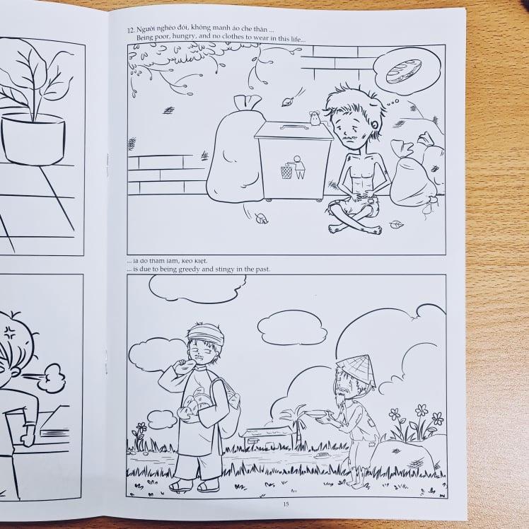 Sách - Sách tô màu tranh nhân quả