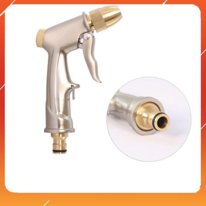 Bộ dây vòi xịt bơm nước tưới rửa , tăng áp 3 lần, loại 15m 206701-1 đầu đồng, cút, nối PE