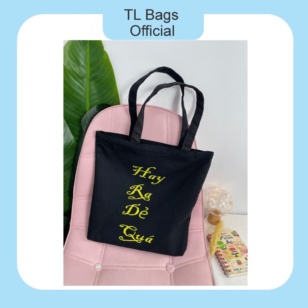 Túi Tote, Túi Vải Canvas TL Thời Trang Hàn Quốc, Hót Trend Hay Ra Dẻ Quá , Có Khóa Kéo Có Ngăn Phụ Bên Trong