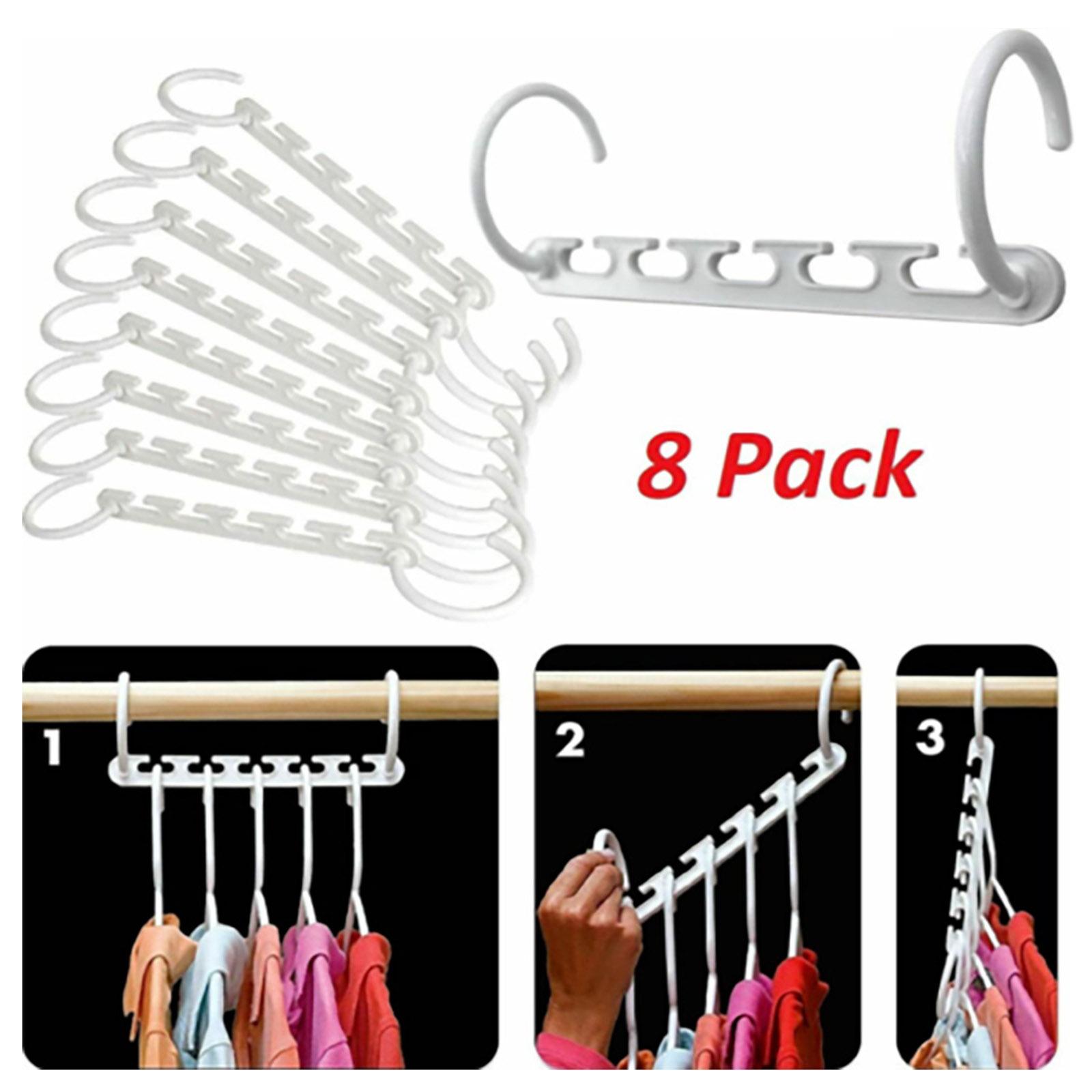 8 Móc treo quần áo bằng nhựa PP chịu lực để đựng được nhiều đồ