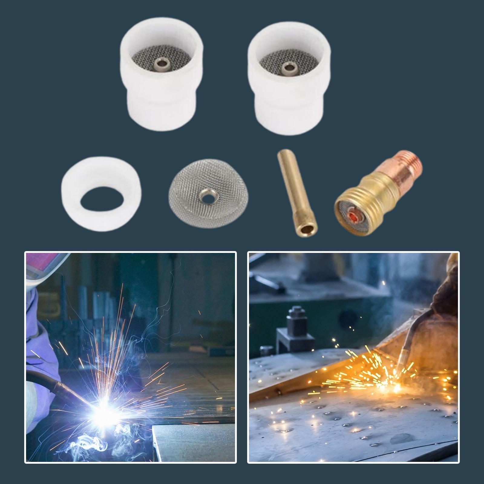 6Pcs Ceramic TIG Kit Replaces Welding Accessories TIG Welding Equipment Ceramic Nozzle Set for Industrial Supplies Welding Equipment