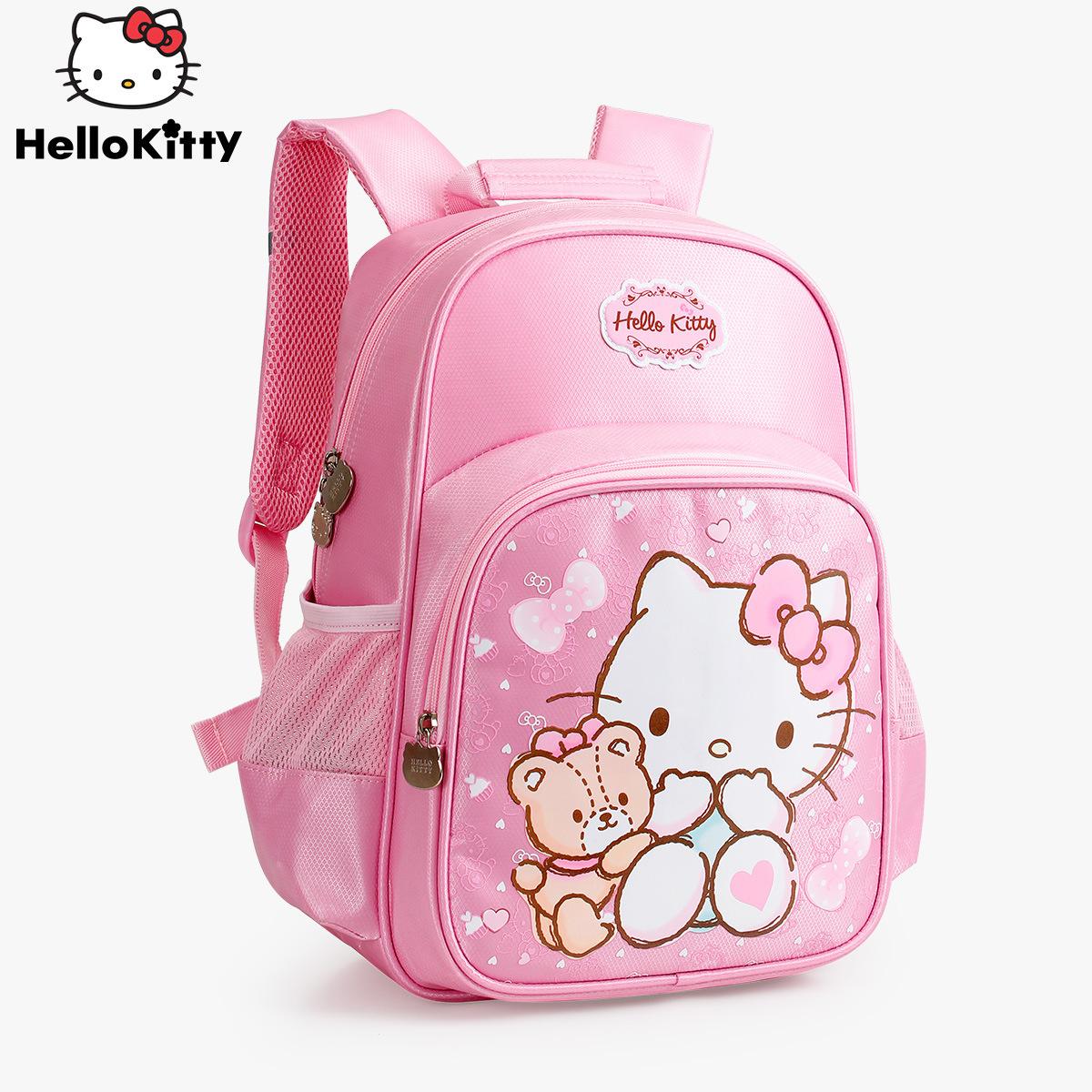 2021 Mới Thời Trang Trẻ Em Học Hello Kitty Bacpack Kid Mẫu Giáo Mùa Xuân, Mùa Thu Họa Tiết Mèo Ba Lô Học Sinh Bé Gái Tặng