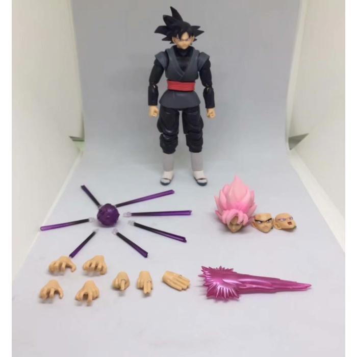 Mô hình Khớp Songoku 2 đầu tóc đen tóc hồng Dragon Ball Saiyan