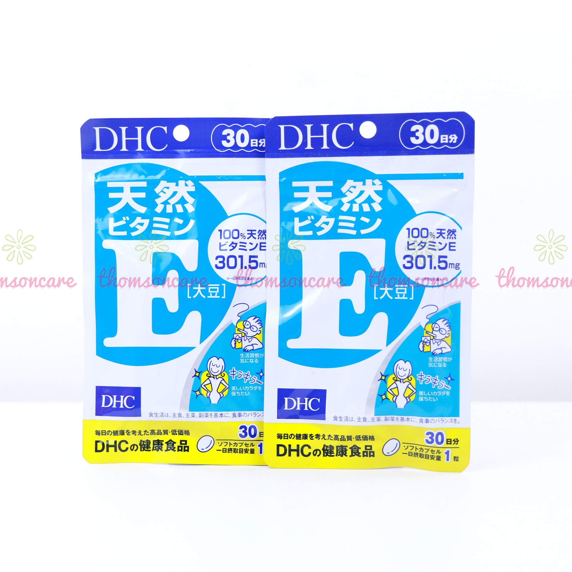 Viên uống sáng da, giảm lão hóa Combo DHC Vitamin C 60v và DHC Vitamin E Nhật Bản 30v - Giúp bổ sung Vitamin E và C cần thiết cho cơ thể Thomsoncare