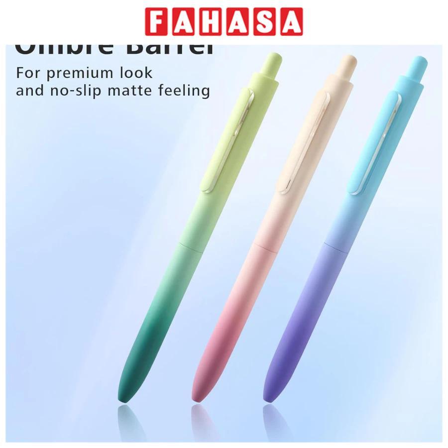 Bút Gel Bấm Không Ồn Twin-Ball 0.5 mm - Writech W0161 - Mực Đen - Blue