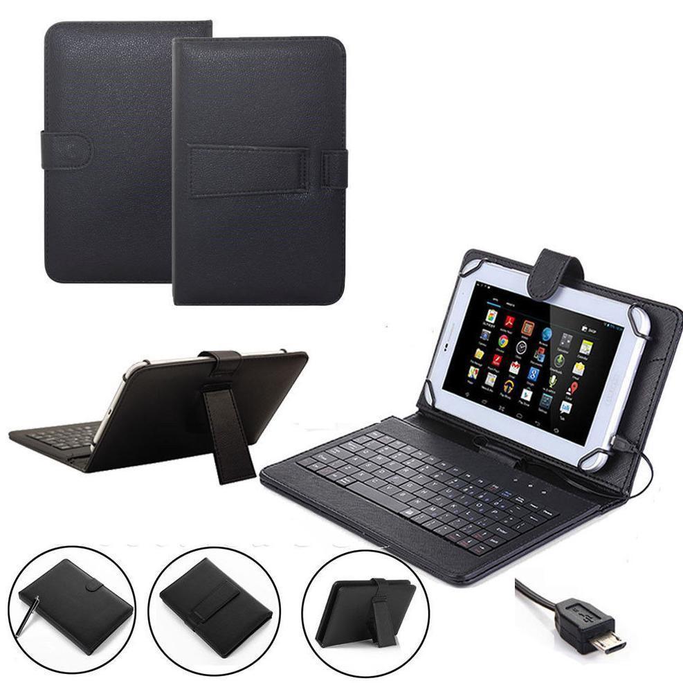 Bàn phím chơi game, Bao da bàn phím kèm chuột có dây sử dụng cho điện thoại, ipad, máy tính bảng... Kết nối OTG