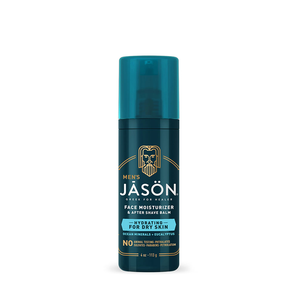 Sữa dưỡng da mặt JASON MEN'S FACE MOISTURIZER & AFTER SHAVE BALM HYDRATING FOR DRY SKIN OCEAN MINERALS + EUCALYPTUS