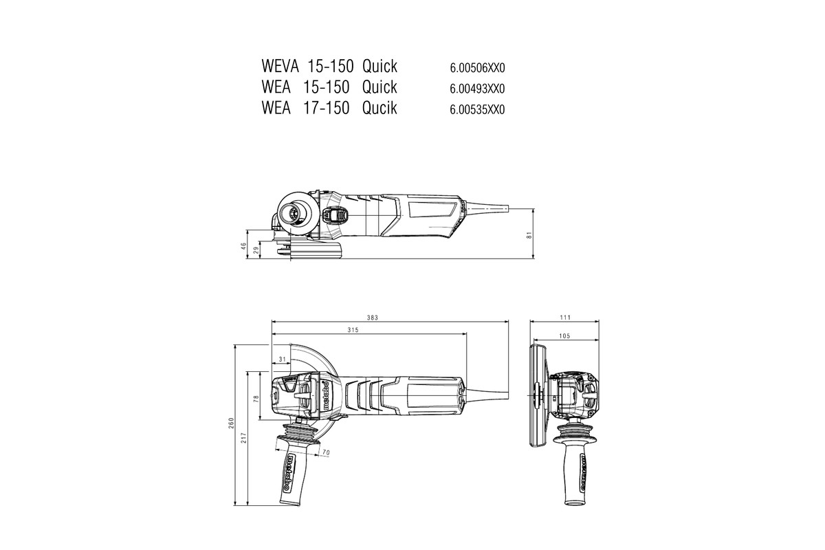 Máy Mài Góc Metabo WE 17-150 QUICK