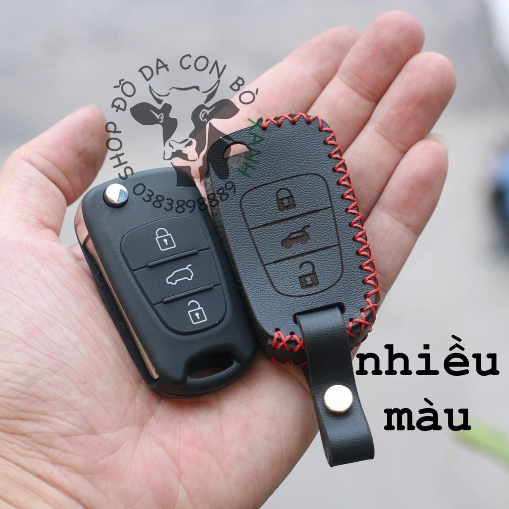 Bao da dành cho Chìa Khoá Kia Morning, Caren, Forte, Sorento, Rio, Sportage handmade Da Thật 001