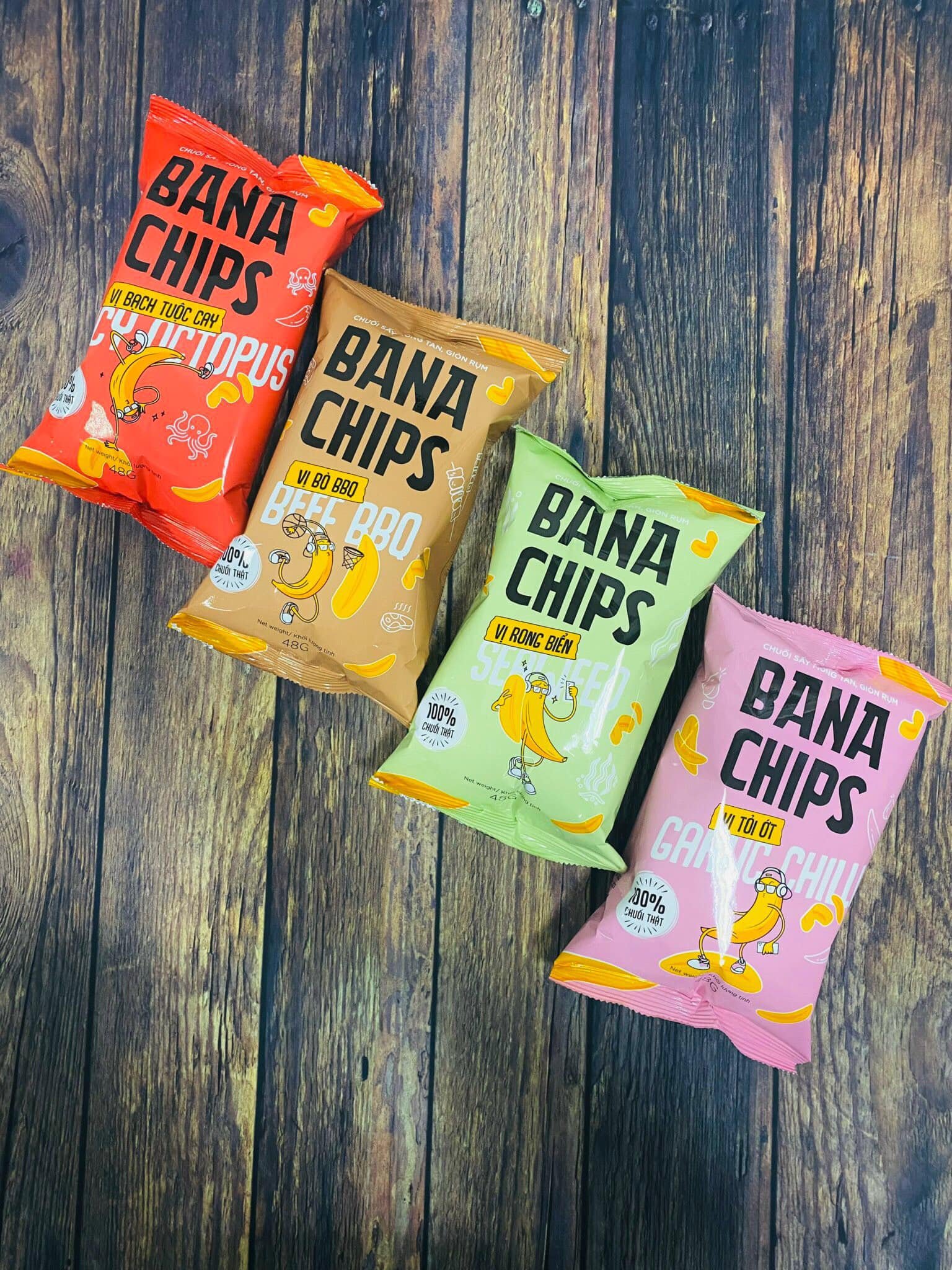 Snack Bana Chips vị Tỏi ớt 48gr