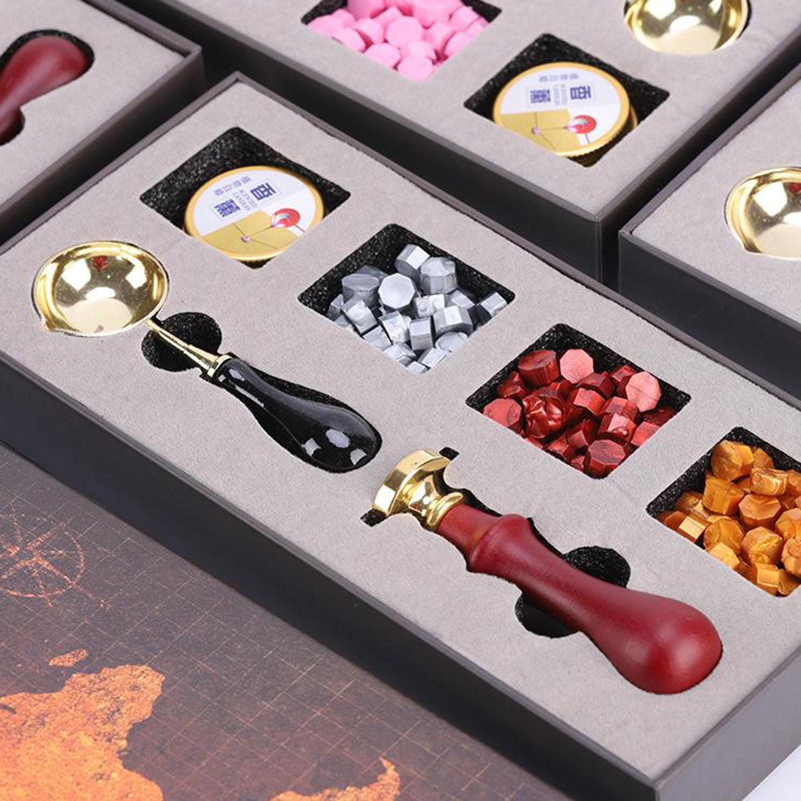 Wax Seal Stamp Kit Wax Beads Sealing Stamp for Envelopes Thank Yoy