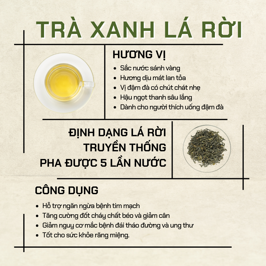 Trà xanh ViXi trà Shan Tuyết cổ thụ lá rời 1 búp 2 lá 150gr - 500gr