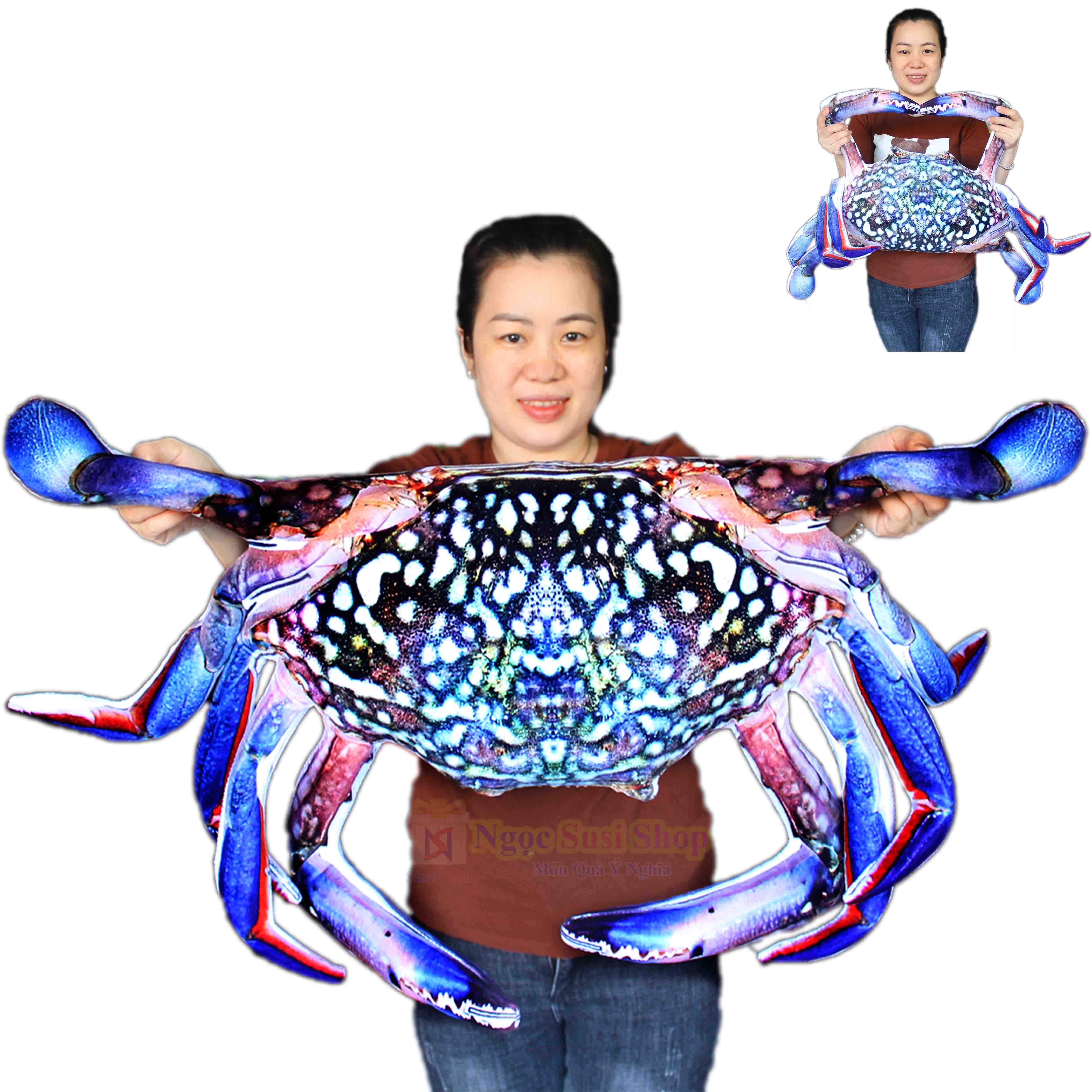 THÚ BÔNG CON CUA ĐỎ , GHẸ BÔNG 3D SIÊU TO KHỔNG LỒ