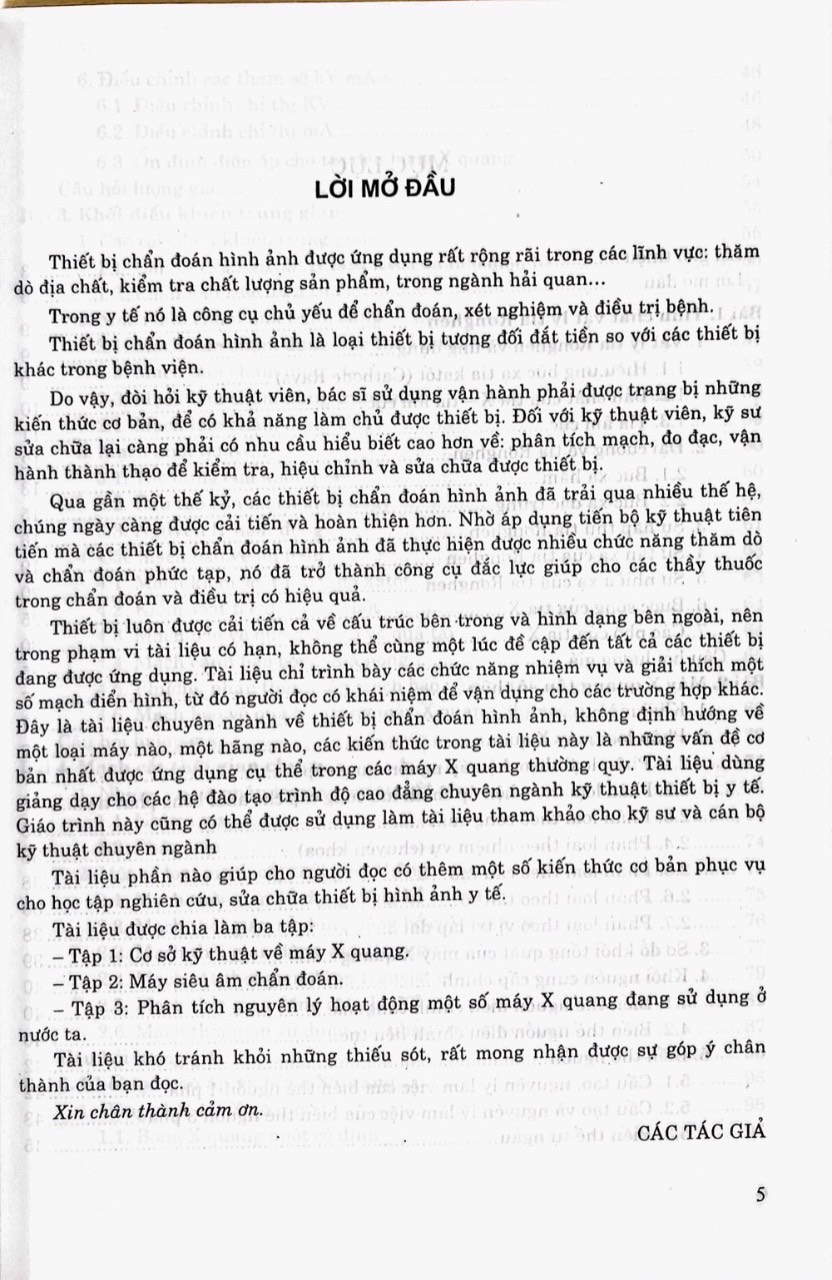 Lý Thuyết Thiết Bị Hình Ảnh Y Tế Tập 2 (Dùng cho đào tạo dạy nghề y tế)