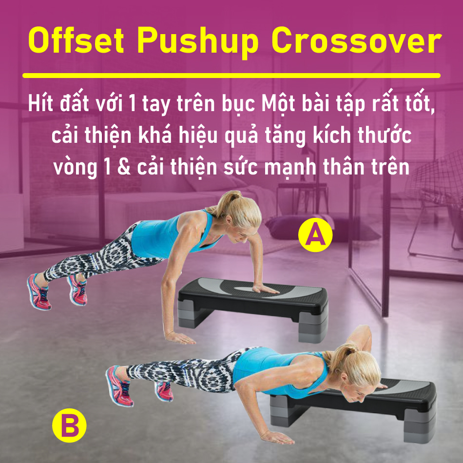 BG Bục dậm nhảy AEROBIC STEP Size: 68,78CM giảm cân hiệu quả mới 2022