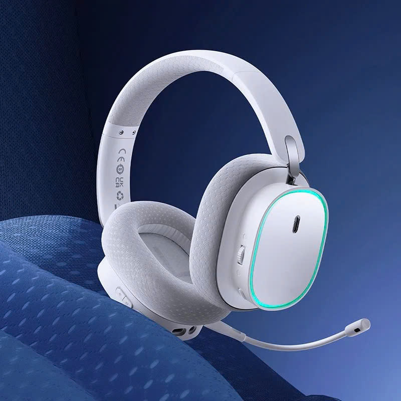 Tai Nghe Chụp Tai Không Dây Baseus AeQur GH02 Gaming Wireless Headphones 40mm Driver 2.4G/Wireless/Cable RGB Headsets hàng chính hãng