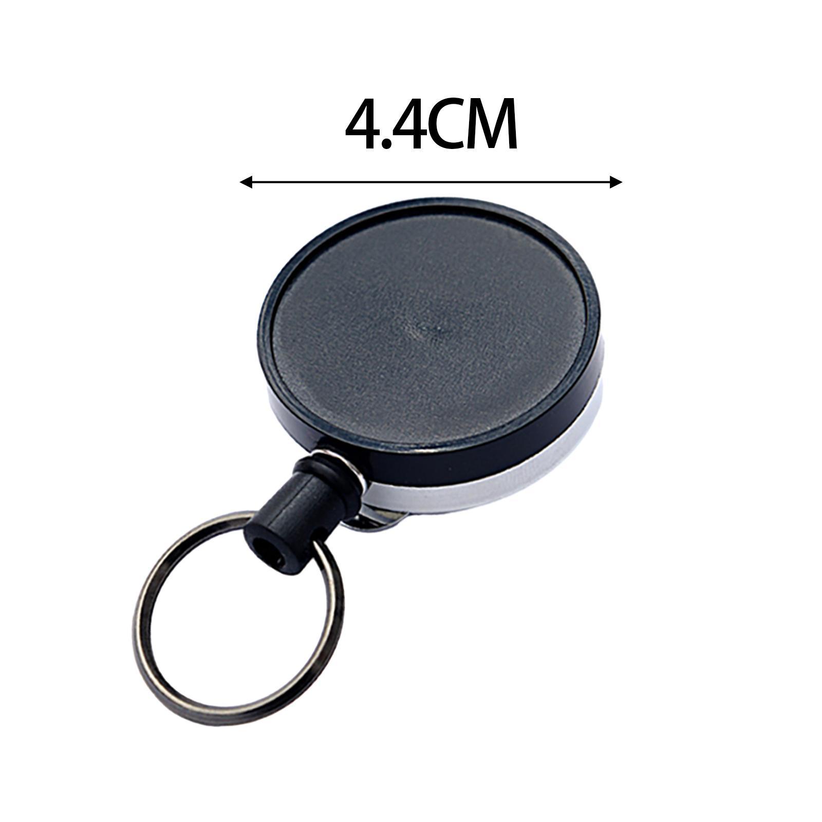 Retractable Keychain Zinc Alloy Carabiner Key Chain for Fishing Outdoor Work