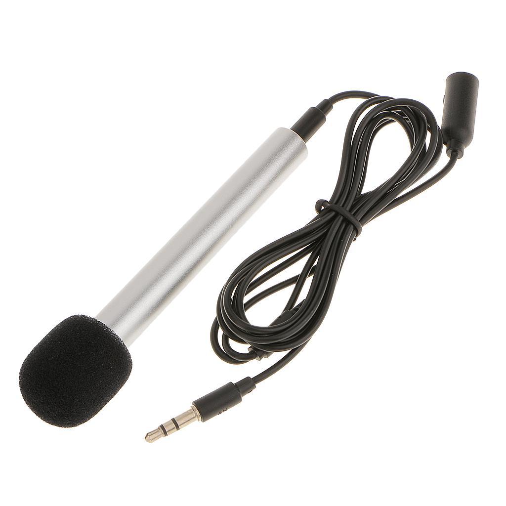 Silver Mini Singing Karaoke Home KTV Microphone Mic for IOS Android Phone
