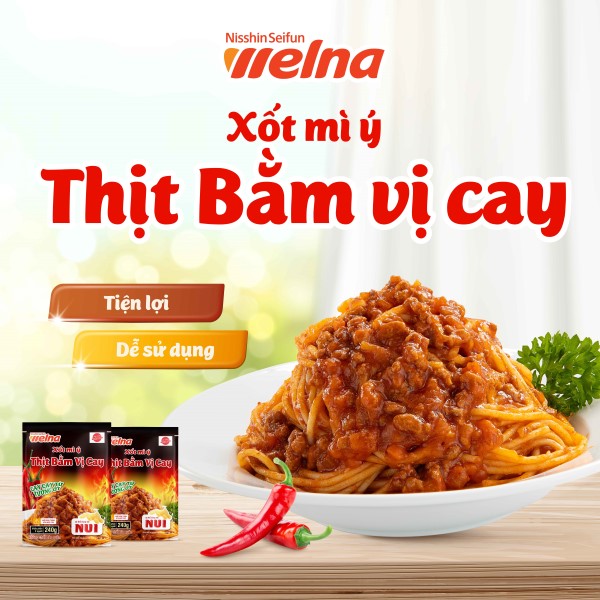 Combo 3 Gói Xốt Mì Ý Nisshin Hương Vị Thịt Bằm Vị Cay -  Nisshin Seifun Welna Shop