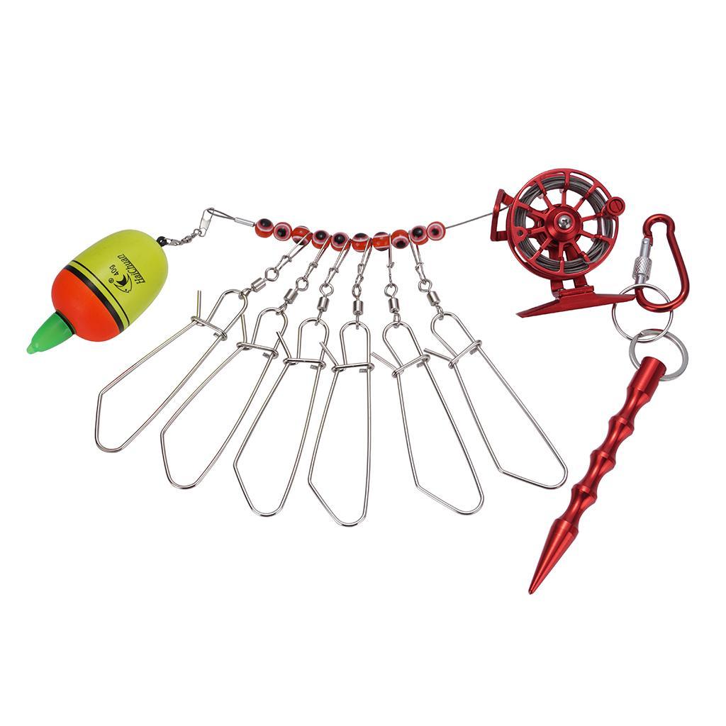 Heavy Duty Fishing Lock Buckle With Reel And - Red, 6.1m