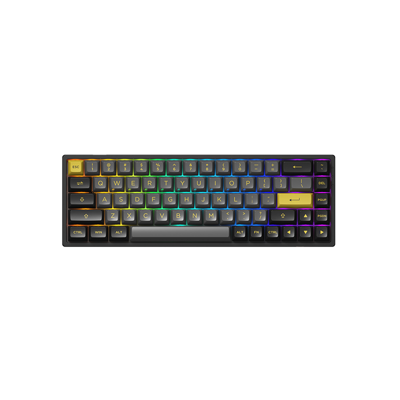 Bàn phím cơ AKKO 3068B Black &amp; Gold (Multi-modes/Hotswap/Foam tiêu âm/RGB/Akko CS Switch) - Hàng chính hãng