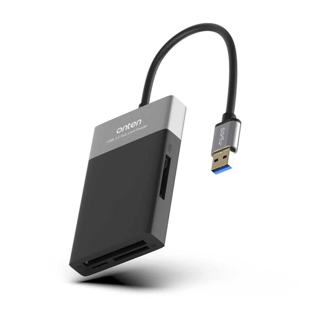 Đầu đọc đa thẻ 6 trong 1 USB 3.0 Bộ chuyển đổi USB sang USB Cắm N Play / Khe cắm thẻ TF / SD / CF / SQD / 2 * USB 3.0 Tốc độ cao