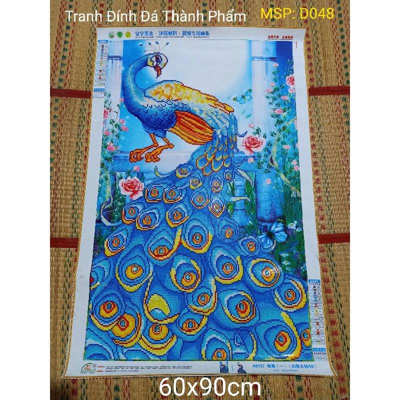 Tranh đính đá công phú quý thành phẩm 60*90cm