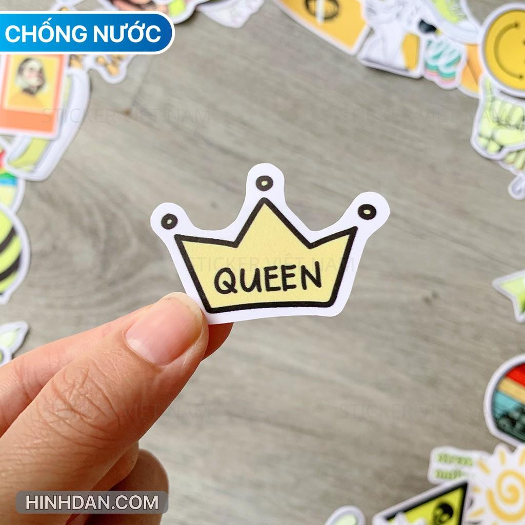 Sticker màu Vàng Nhạt Dễ Thương - Dán Trang Trí - Chất Liệu PVC Cán Màng Chất Lượng Cao Chống Nước, Chống Nắng, Không Bong Tróc Phai Màu