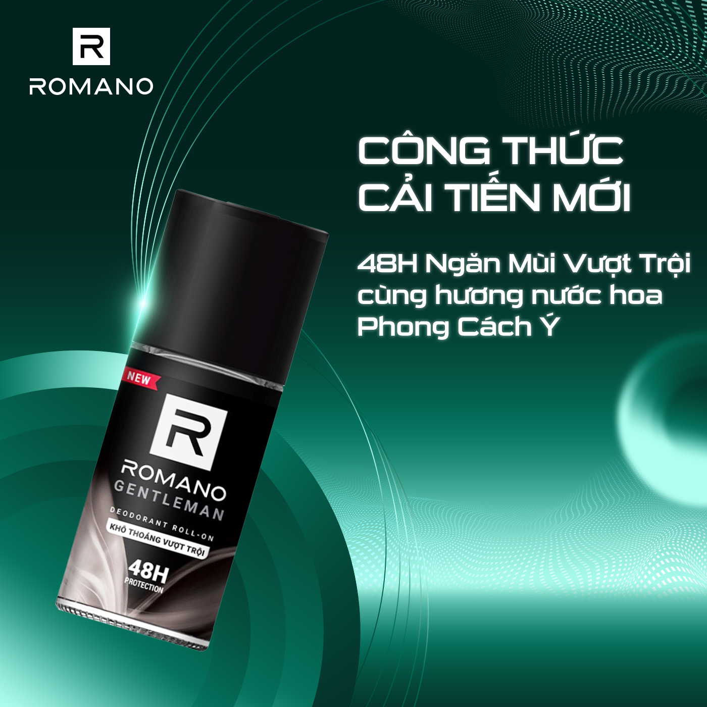 Combo 2 Xịt toàn thân Romano ngăn mồ hôi và mùi cơ thể 150ml x 2 Gentleman