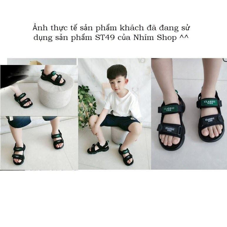 Sandal bé trai 1 - 15 tuổi quai hậu thời trang cao cấp phong cách Hàn Quốc ST49