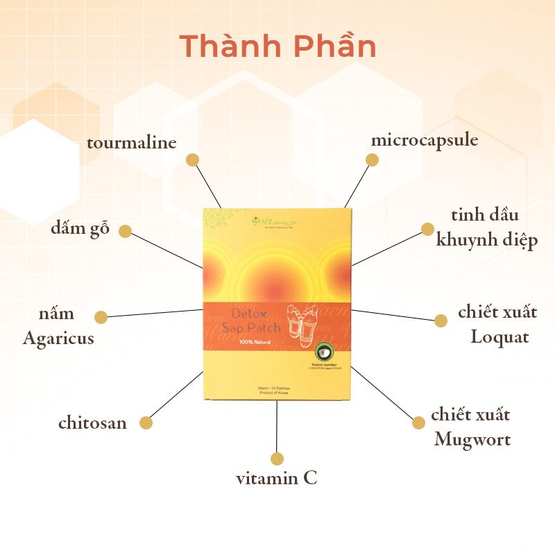 Cao Dán Thải Độc - ATZ Healthy Life - Warm - Làm Ấm Và Tăng Năng Lượng, Giảm Các Chứng Đau Nhức Cơ Khớp