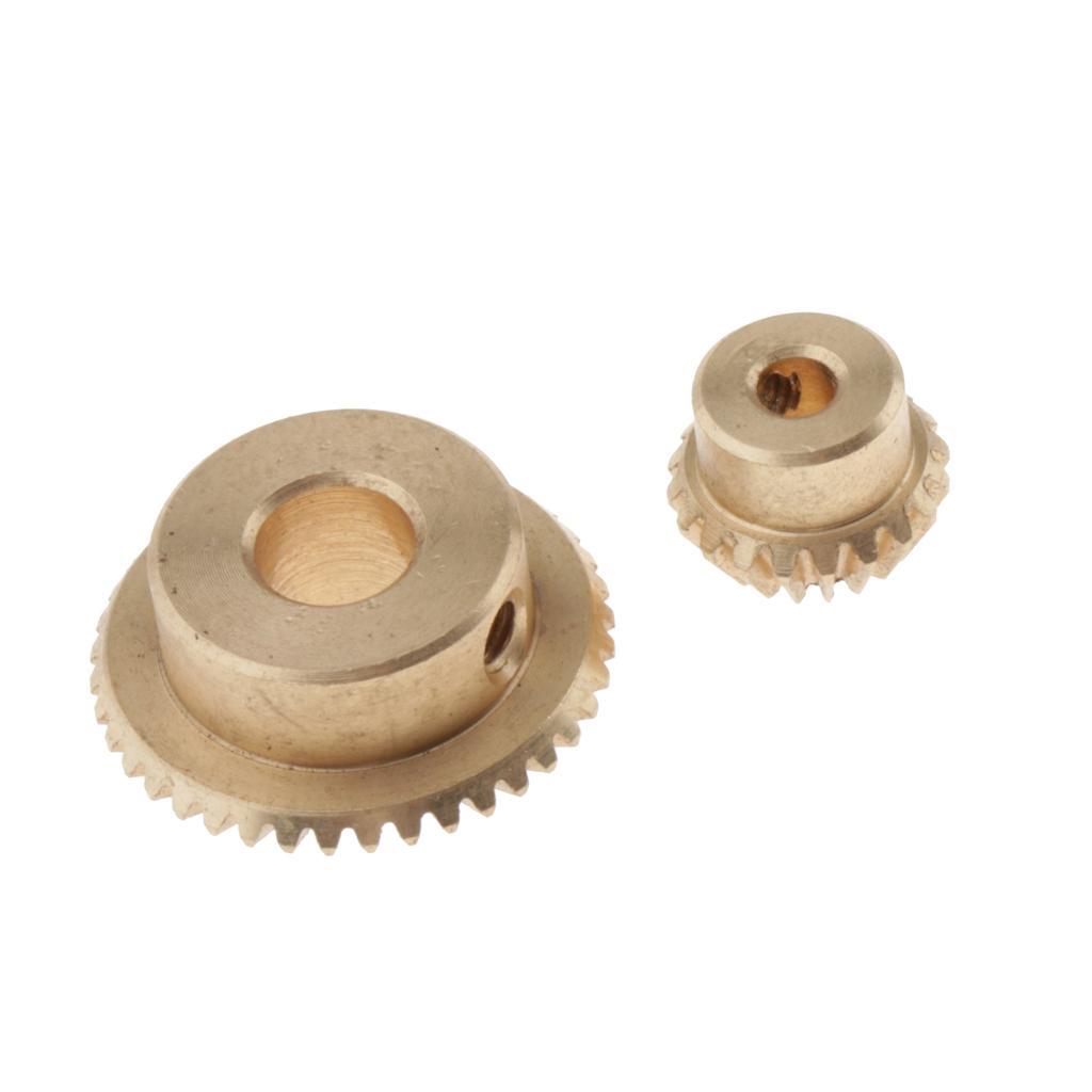 2set/ 4pcs 0.5 Modulus Brass Bevel Gear 20 40Tooth 3 6mm Diameter Inner Hole