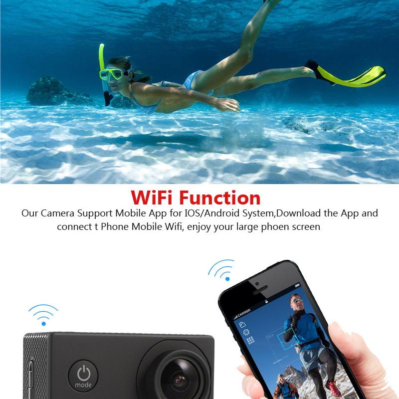 Máy ảnh hành động H9R Ultra HD 4K WiFi điều khiển từ xa Video Sports Ghi máy quay phim DVR Go Waterproof Pro Sport