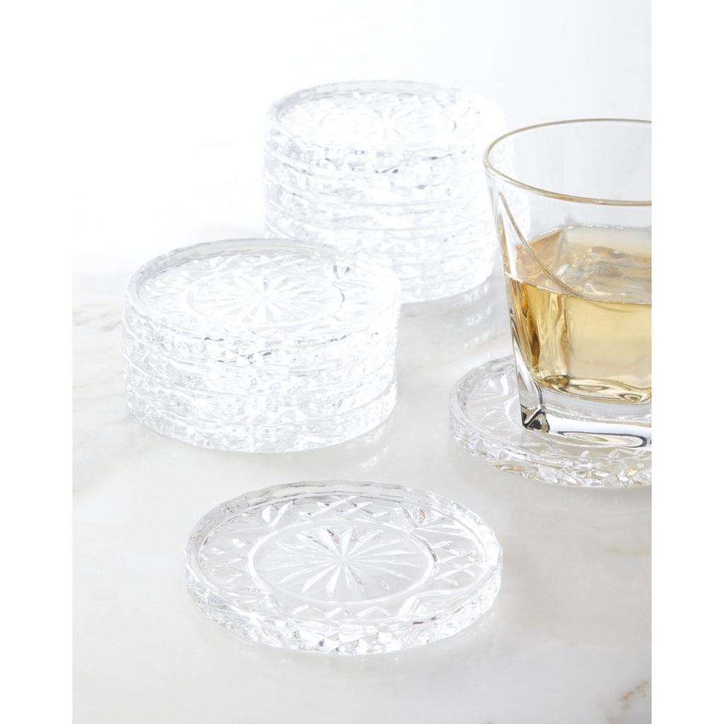 Set 4 Đế Lót Ly Pha Lê GODINGER DUBLIN, Bộ Đế Lót Cốc Pha Lê Cao Cấp Trang Trí Bàn Tiệc, Nhập Đức