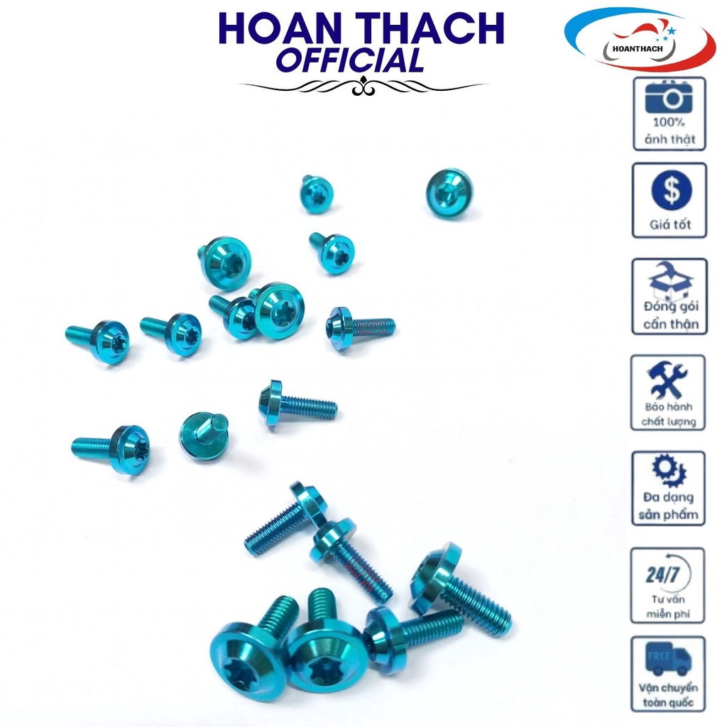 Bộ Ốc Áo Titan Xanh Lục bảo Xe máy Winner X (18 con ) ( 6 con : 6L15 - 12 con : 5L15 ) HOANTHACH SP019149