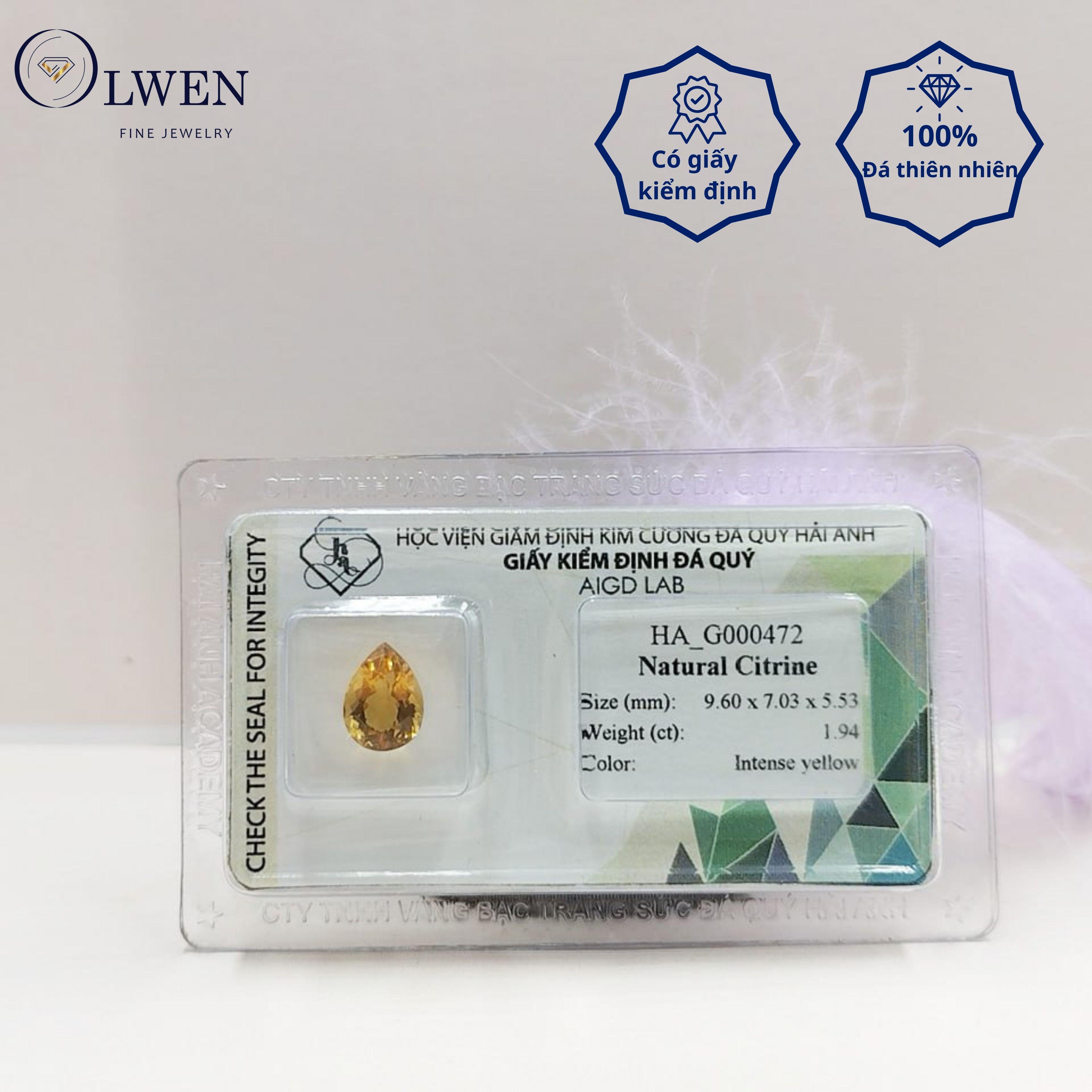 Viên đá thạch anh vàng thiên nhiên HA_G000472