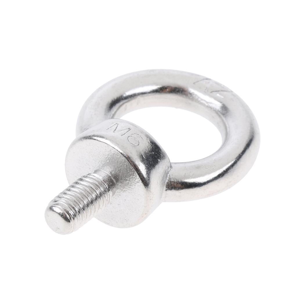 2 Pieces M6 Lifting Eye Bolts, Sturdy - 304 Stainless Steel
