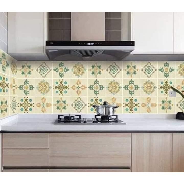 Cuộn Giấy Dán Bếp Hình Hoa Văn - Đá Cẩm Thạch Trang Trí Tường Dài 3m x Rộng 60cm