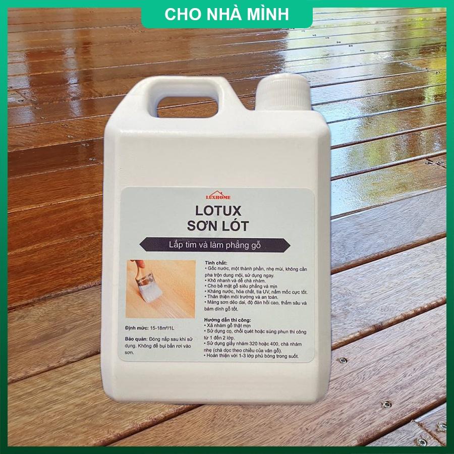 Sơn lót gỗ 5L, Trong hoặc trắng, che khuyết điểm, phủ đều màu, tăng độ bám dính cho lớp sơn kế tiếp - LuxHome