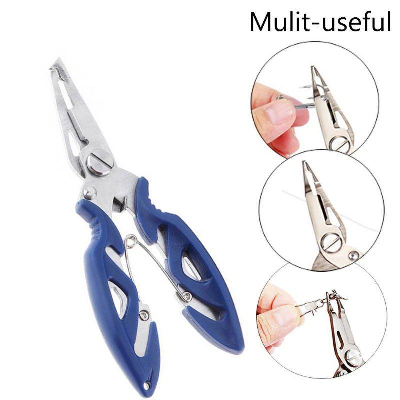 Combo kìm và Kẹp Cá gỡ Mồi Đa Năng Có Dây Bảo Vệ phụ kiện câu lure kìm kẹp cá