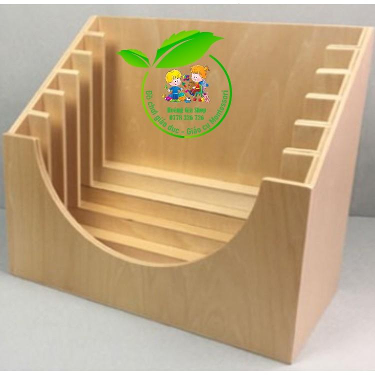 Tủ đựng - giá kệ lưu trữ khung cài áo Montessori (bản quốc tế)