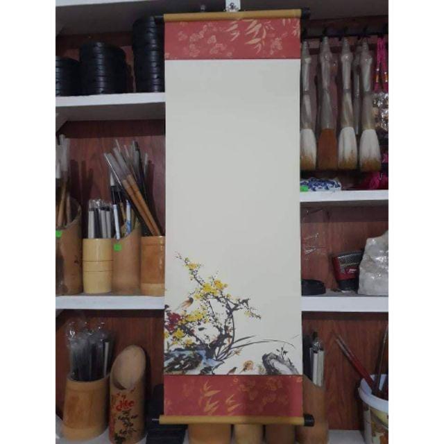 Combo 10 Giấy viết thư pháp có nẹp treo.Giấy viết thư pháp 20x55cm
