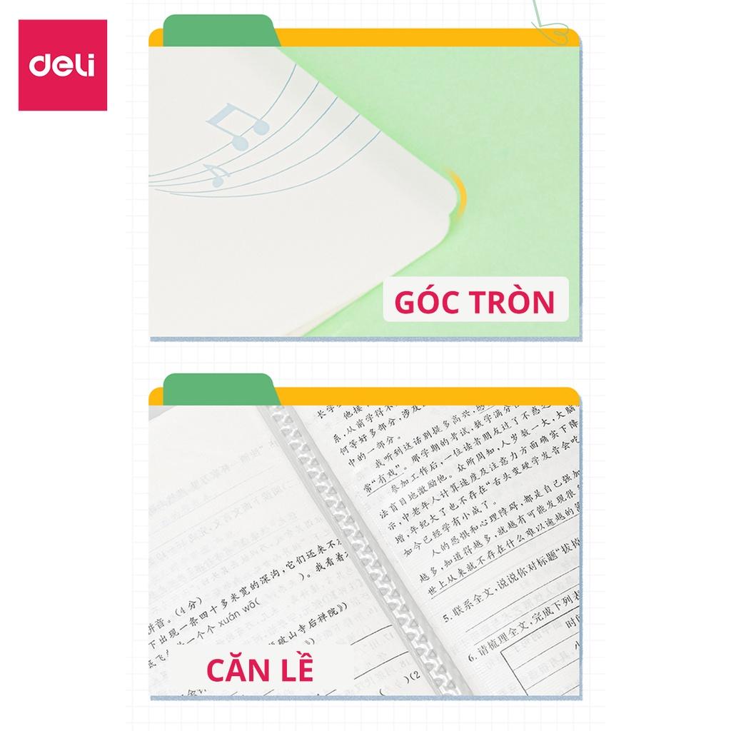 File lá học sinh phiên bản Vương Nguyên YYDL Deli - Khổ A4 30/40 lá hình âm nhạc - 1 chiếc - 72747 / 72748