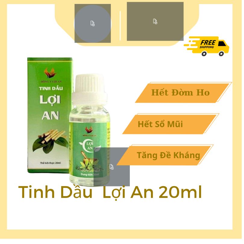 Tinh Dầu Lợi An Chính Hãng - Tinh Dầu Lợi An Bôi Bo Ho, Khò Khè , Đờm , Sỗ Mũi Cho Bé