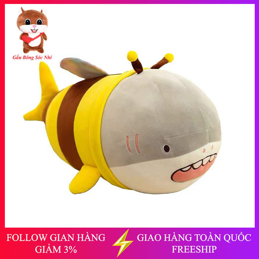 Gấu Bông Cá mập Cosplay Ong - Shark Bee Cao Cấp