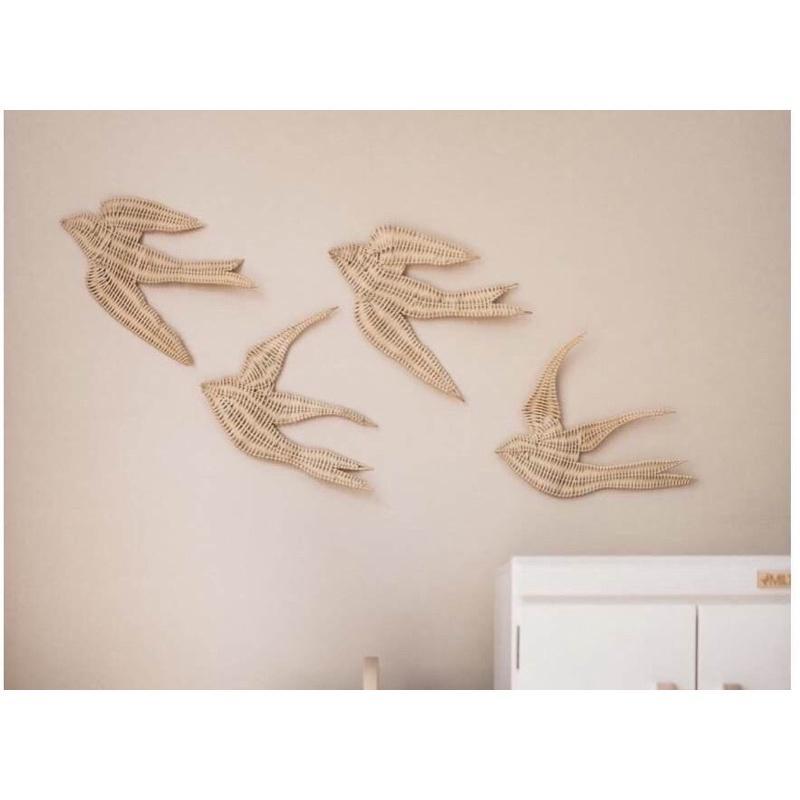 -Set cói treo tường Vintage trang trí tường