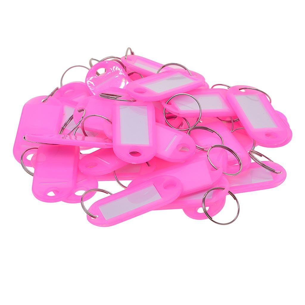 100pcs Removable Waterproof Key Tags ID Name Card Tags Mark Label Blue