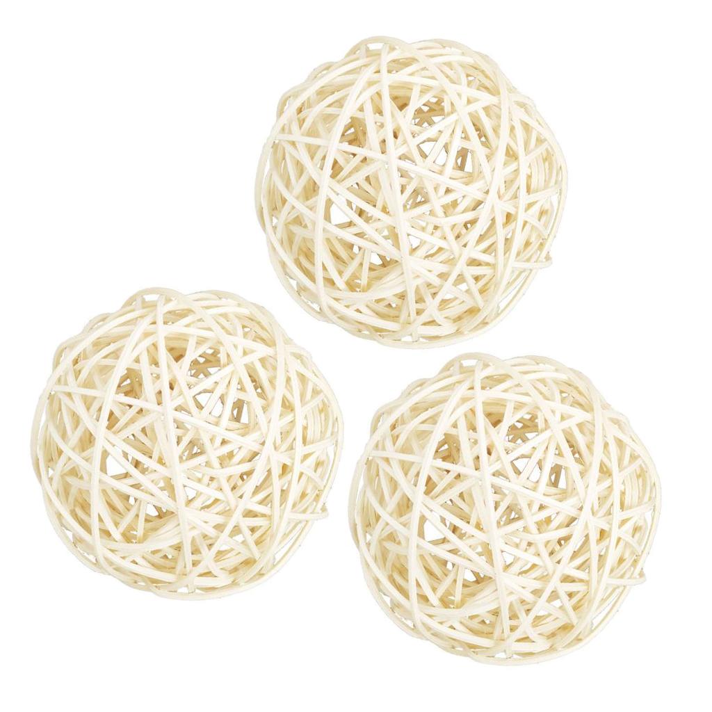 Set 3 Quả Cầu Mây Tự Nhiên Dùng Trang Trí Thủ Công Đa Năng