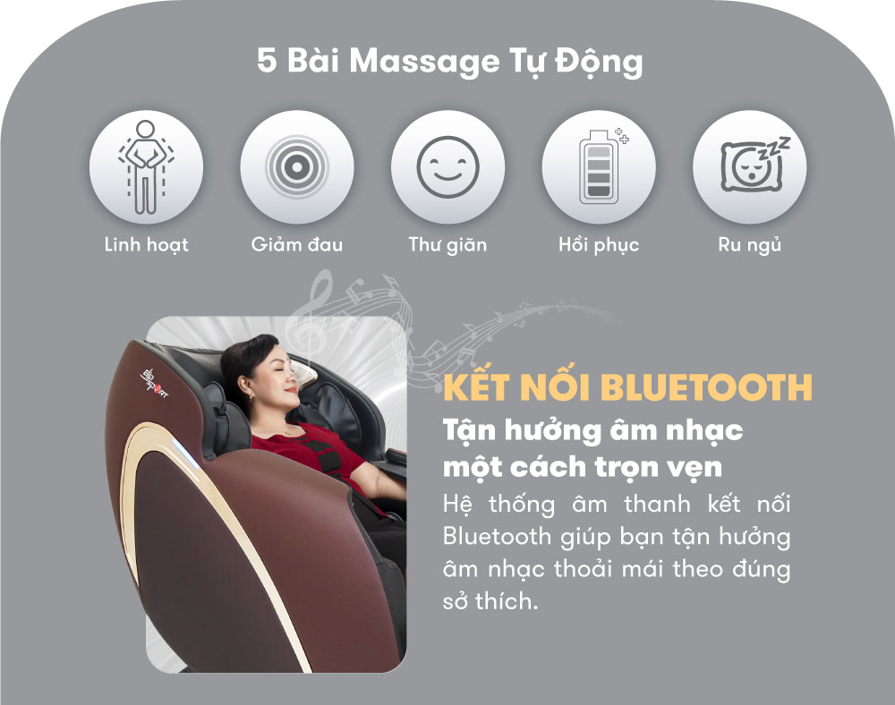 Ghế Massage Toàn Thân ELIP Eco New, massage nhiệt hồng ngoại, không trọng lực